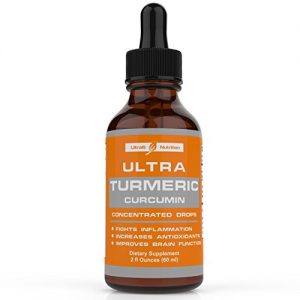 Organic Turmeric Curcumin Drops with Bioperine black pepper 2 fl oz