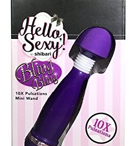 Shibari Hello Sexy Bling Mini Wand - Purple