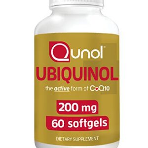 Qunol Ubiquinol 200 mg, Powerful Antioxidant for Heart and Vascular Health, 60 Count