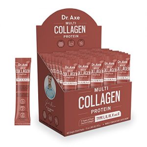 Dr. Axe Multi-Collagen Protein Powder Stick Packs, 40 Ct,  Type I, II, III, V and X
