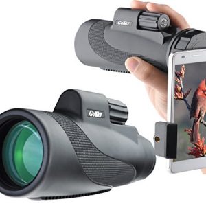 Gosky Titan 12X50 High Power Prism Monocular and Quick Smartphone Holder
