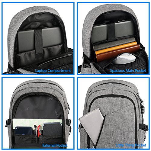 Buy Laptop Backpack Women & Men w/ USB Charging Port Fits 17