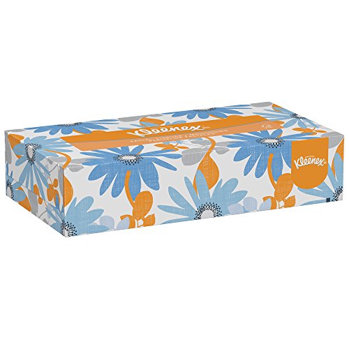 125 Tissues 12 Boxes Kleenex Professional Facial Tissue Flat Tissue Boxes 