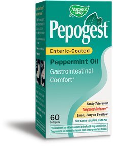 Nature's Way Pepogest Peppermint Oil, 60 Softgels