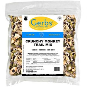 Crunchy Monkey Snack Mix, 2 LB Bag - Food Allergy Safe & Non GMO -Vegan & Kosher - Sweetened Banana Chips, Pumpkin Seeds, Sunflower Seeds, Dark Chocolate Chips.