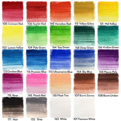 Buy ARTEZA Gouache Paint, Set of 24 Colors/Tubes (24x12ml/0.4oz) with ...